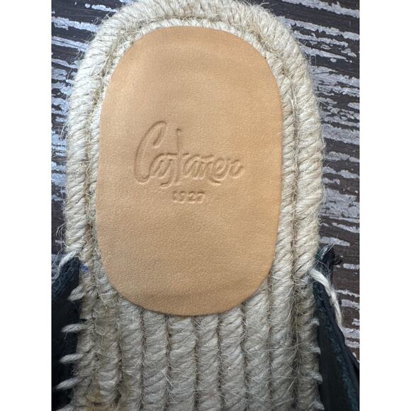 Castaner Black Satin Twist Bow Slide Espadrille Summer Wedding - Picture 3 of 7